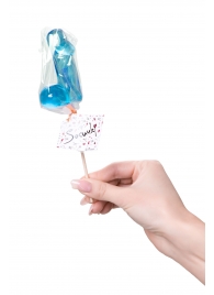 Голубой леденец в форме члена со вкусом блю кюрасао - 80 гр. - Sosuчki - купить с доставкой во Владикавказе