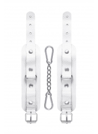 Белые узкие наручники-браслеты со скруглёнными углами - Pecado - купить с доставкой во Владикавказе