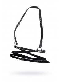 Черная кожаная портупея «Осанка» - Pecado - купить с доставкой во Владикавказе