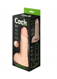 Телесный фаллоудлинитель с мошонкой Cock Next - 19 см. - LOVETOY (А-Полимер) - во Владикавказе купить с доставкой