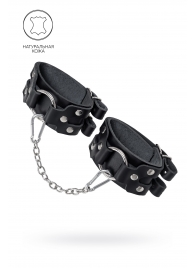 Черные кожаные оковы с двумя ремешками - Pecado - купить с доставкой во Владикавказе