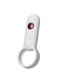 Белое эрекционное виброкольцо с пультом ДУ - Youvic - во Владикавказе купить с доставкой