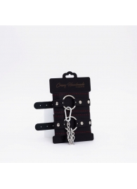 Черно-красные кожаные оковы - Crazy Handmade - купить с доставкой во Владикавказе