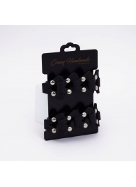 Черные кожаные оковы из звеньев - Crazy Handmade - купить с доставкой во Владикавказе