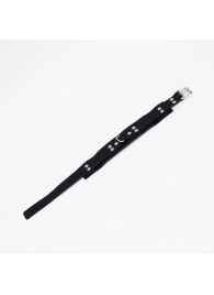 Черный ошейник из высококачественной натуральной кожи - Crazy Handmade - купить с доставкой во Владикавказе