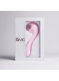 Розовый вибромассажёр с деликатными токами - Youvic - купить с доставкой во Владикавказе