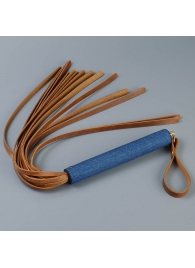 Плеть с джинсовой ручкой «Дикий Запад» - 60 см. - Sitabella - купить с доставкой во Владикавказе