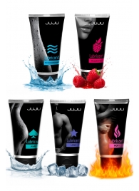 Набор из 5 лубрикантов JUJU (увлажняющий, Hot+, Long, Anal, малина) - JuJu - купить с доставкой во Владикавказе