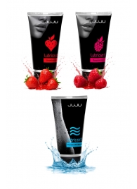 Набор из 3 лубрикантов JUJU (увлажняющий, клубника, малина) - JuJu - купить с доставкой во Владикавказе