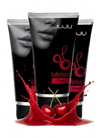 Набор из 3 съедобных лубрикантов JUJU со вкусом вишни - JuJu - купить с доставкой во Владикавказе