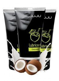 Набор из 3 съедобных лубрикантов JUJU со вкусом кокоса - JuJu - купить с доставкой во Владикавказе