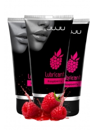 Набор из 3 съедобных лубрикантов JUJU со вкусом малины - JuJu - купить с доставкой во Владикавказе