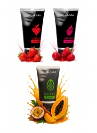 Набор из 3 съедобных лубрикантов JUJU (клубника, малина, тропические фрукты) - JuJu - купить с доставкой во Владикавказе