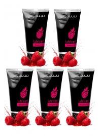 Набор из 5 съедобных лубрикантов JUJU со вкусом малины - JuJu - купить с доставкой во Владикавказе
