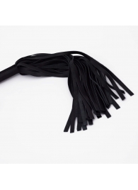 Черный кожаный флоггер - 45 см. - Crazy Handmade - купить с доставкой во Владикавказе