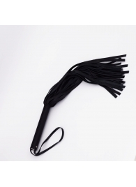 Черный кожаный флоггер - 45 см. - Crazy Handmade - купить с доставкой во Владикавказе