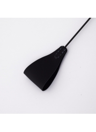 Стек с широким черным кожаным наконечником и металлической ручкой - 67 см. - Crazy Handmade - купить с доставкой во Владикавказе