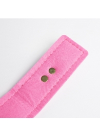 Черно-розовый ошейник с золотистой фурнитурой - Crazy Handmade - купить с доставкой во Владикавказе