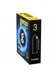 Супертонкие презервативы Ganzo Invisible - 3 шт. - Ganzo - купить с доставкой во Владикавказе