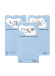 Набор из 3 упаковок ультратонких презервативов Pleasure Lab (по 12 шт.) - Pleasure Lab - купить с доставкой во Владикавказе