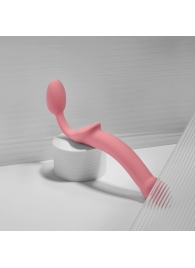 Розовый безремневой страпон Strap-on-me Semi-Realistic Bendable Strap-On size M - Strap-on-me - купить с доставкой во Владикавказе