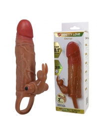 Карамельная вибронасадка с клиторальным стимулятором Osmar - 20,5 см. - Baile - во Владикавказе купить с доставкой