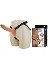 Телесный полый мужской страпон London - 16,8 см. - Baile - купить с доставкой во Владикавказе