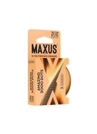 Точечные презервативы MAXUS 2000 Amazing Dots с железным кейсом - 3 шт. - Maxus - купить с доставкой во Владикавказе