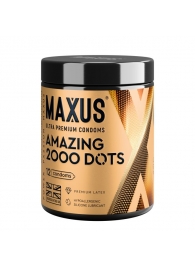 Точечные презервативы MAXUS 2000 Amazing Dots с железным кейсом - 12 шт. - Maxus - купить с доставкой во Владикавказе
