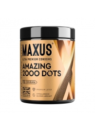 Точечные презервативы MAXUS 2000 Amazing Dots с железным кейсом - 15 шт. - Maxus - купить с доставкой во Владикавказе