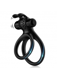 Черное эрекционное виброкольцо с подхватом мошонки Stay Hard - Boys of Toys - во Владикавказе купить с доставкой