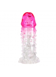 Прозрачно-розовая насадка на пенис Wilford - 13,5 см. - Baile - во Владикавказе купить с доставкой
