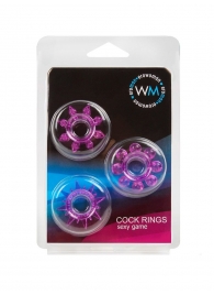 Набор из 3 лиловых эрекционных колец различной формы - Erowoman-Eroman - во Владикавказе купить с доставкой