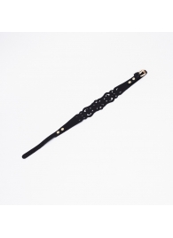 Черный ажурный чокер с золотистой фурнитурой - Crazy Handmade - купить с доставкой во Владикавказе