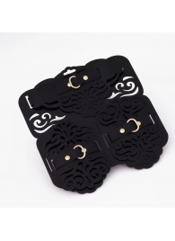 Фигурный набор для БДСМ-игр с узорами и золотистой фурнитурой - Crazy Handmade - купить с доставкой во Владикавказе