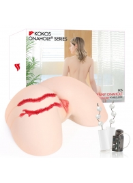 Мастурбатор-полуторс с двойным слоем материала и вибрацией Jenny Onahole Real Hips - KOKOS - во Владикавказе купить с доставкой