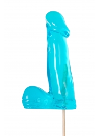 Голубой леденец в форме члена со вкусом блю кюрасао - 173 гр. - Sosuчki - купить с доставкой во Владикавказе