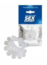 Эластичное эрекционное кольцо с двумя рядами шариков - Sex Expert - во Владикавказе купить с доставкой