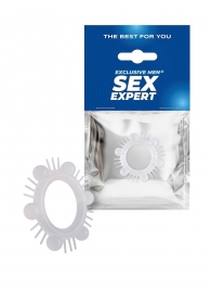 Эластичное эрекционное кольцо с шипиками и шариками - Sex Expert - во Владикавказе купить с доставкой