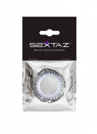 Эластичное эрекционное колечко с черными «ресничками» - Sextaz - во Владикавказе купить с доставкой