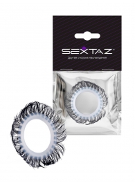 Эластичное эрекционное колечко с черными «ресничками» - Sextaz - во Владикавказе купить с доставкой