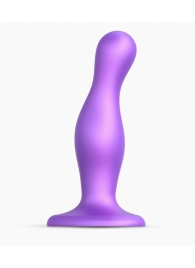 Фиолетовая насадка Strap-On-Me Dildo Plug Curvy size M - Strap-on-me - купить с доставкой во Владикавказе
