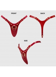 Красный пояс для фиксации насадок Strap-On-Me Leatherette Harness Fabulous - Strap-on-me - купить с доставкой во Владикавказе