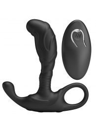 Черный изогнутый массажёр простаты с вибрацией и пультом ДУ - Baile - во Владикавказе купить с доставкой