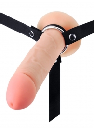 Мужской полый страпон на регулируемых ремешках - 22 см. - Sex Expert - купить с доставкой во Владикавказе