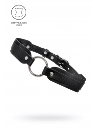 Черный кожаный чокер-ошейник со скруглёнными углами - Pecado - купить с доставкой во Владикавказе