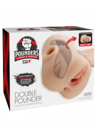 Телесный мастурбатор с вибрацией Double Pounder Vibrating Squeeze Stroker - Pipedream - во Владикавказе купить с доставкой