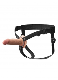 Телесный пустотелый фаллопротез 5’’ Hollow Silicone Strap-On - 14 см. - Pipedream - купить с доставкой во Владикавказе