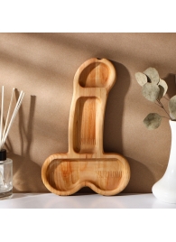 Деревянное блюдо для подачи в форме члена (25 х 16,5 х 1,7 см) - Сима-Ленд - купить с доставкой во Владикавказе