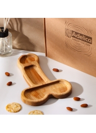 Деревянное блюдо для подачи в форме члена (25 х 16,5 х 1,7 см) - Сима-Ленд - купить с доставкой во Владикавказе